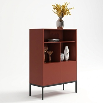 Italian Chest Of Drawers Style Furniture High Designer Cabinet Cupboards Orange Sideboard