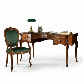 Italian Classic Wood Furniture Luxury Design Desk Office Furniture Style Baroque New