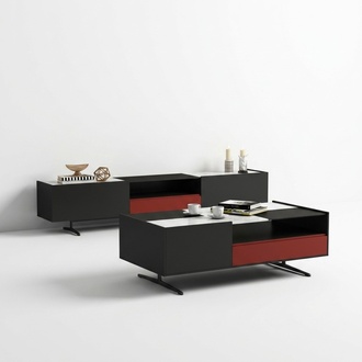 Italian Designer Furniture 3 Piece Set Chest of Drawers + Coffee Table + RTV Sideboard New