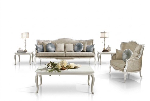 Italian furniture 3 seater classic baroque rococo sofa textile fabric couch new