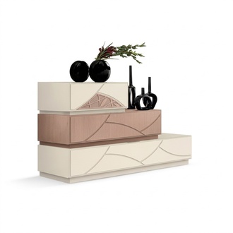Italian Furniture Design Chest of Drawers Modern Beige Luxury Wood Furniture New