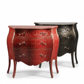 Italian Furniture Red Chest of Drawers Sideboard Dressers Wood New