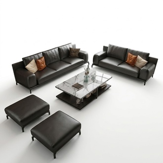 Italian luxury furniture sofa set 3 + 2 + stool furniture couch sofa 3 pieces. group