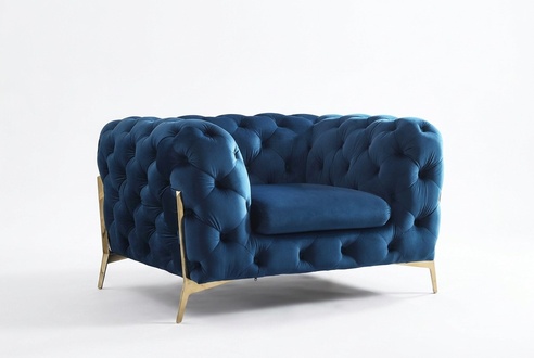 Italian Sofa 2x One-Seater Couch Set Chesterfield 1+1 Seat Upholstery Armchair