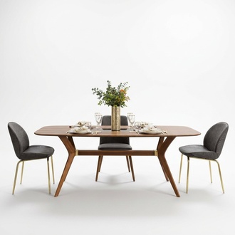 Italian style dining table 4x chairs wood table dining set modern design 5pcs