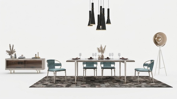 Italian style furniture dining room set chair group table 5 pieces. Set Sets New