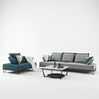 Italy Design Luxury Sofa Seat Cushion XXL Big 3 + 1 Seater Sets New Couch