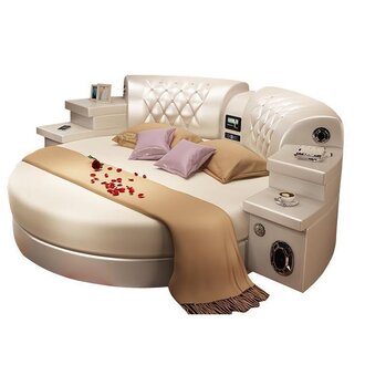 Round Bed Round Beds Multifunction Hotel Upholstery Led Shelf Kingsize Leather New On Stock