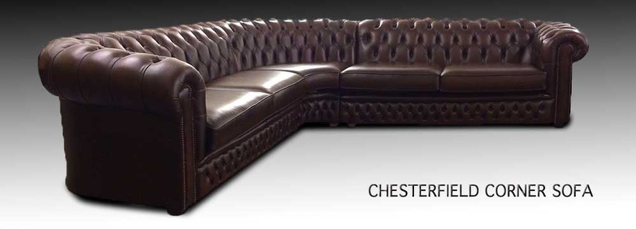 Chesterfield Classic Corner Sofa L-Shaped Chocolate Brown Living Room Comfortable Couch New