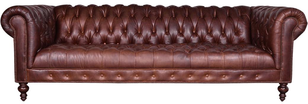 Chesterfield XXL 4-Seater Sofa Brown Classic Faux Leather Couch New Comfortable