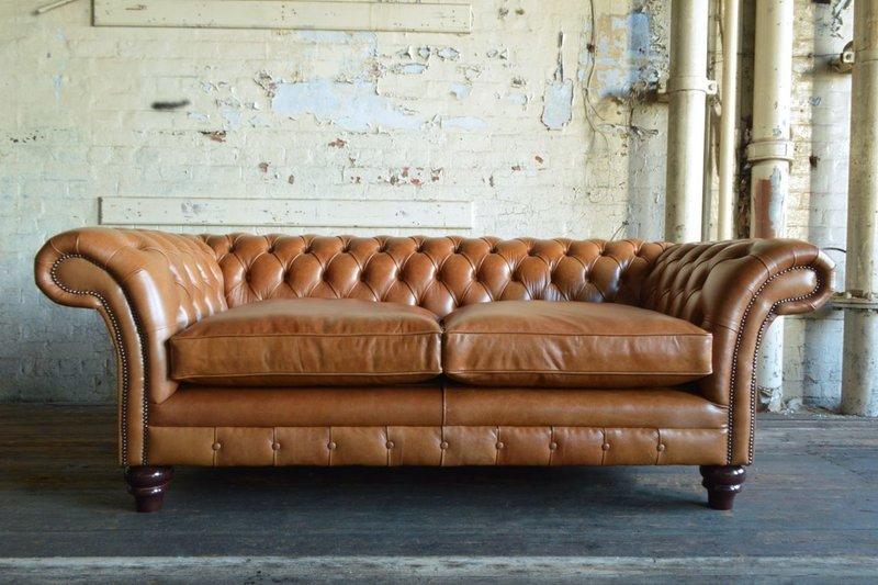 Chesterfield design luxury upholstery sofa couch seat set leather textile new #189