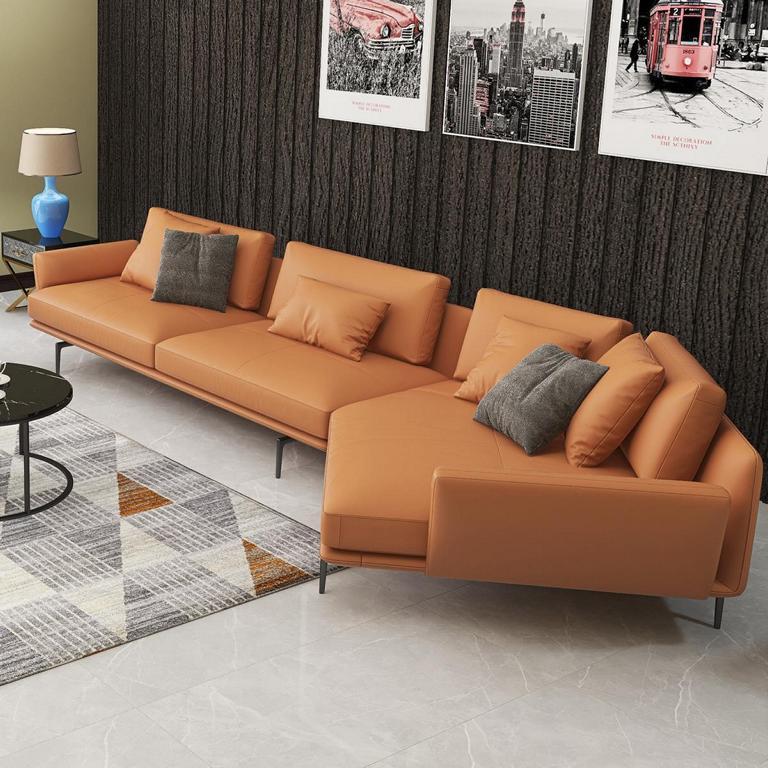 Corner Sofa L Shape Fabric Couch Living Set Design Modern Sofa Trapezoid New