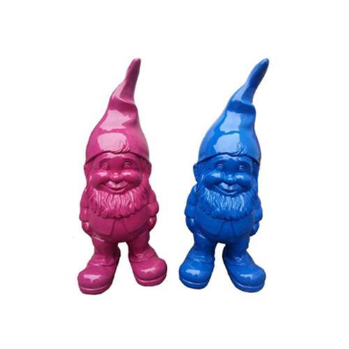 Abstract colorful gloss decorative sculpture designed as a standing dwarf 50cm K61