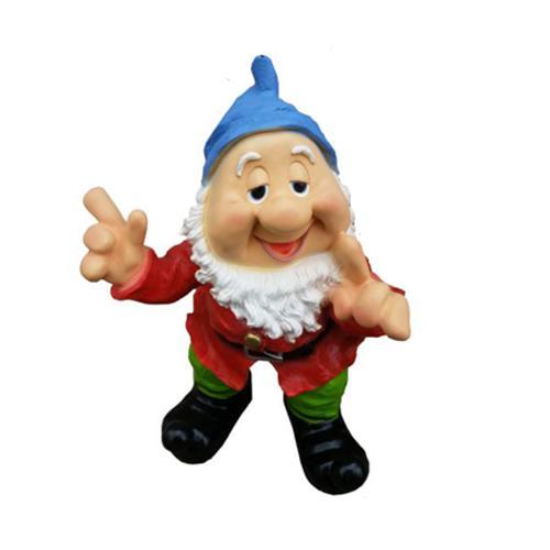 Decorative colorful sculpture designed as a dancing dwarf 58cm K62