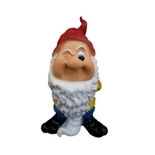 Decorative sculpture designed as a colorful dwarf with a long white beard 57cm K63