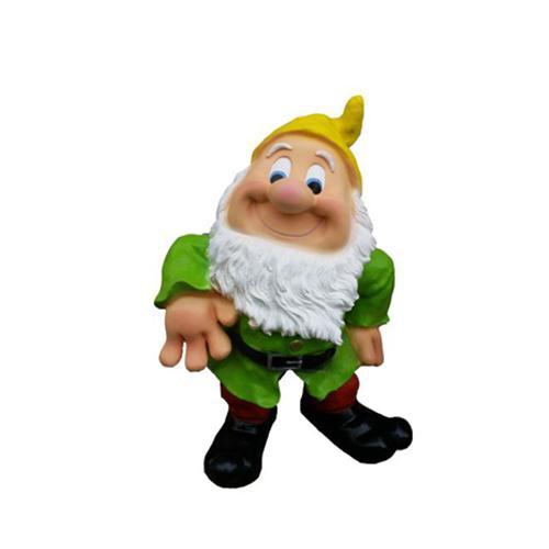 Colorful decorative sculpture designed as a happy dwarf 58cm K65