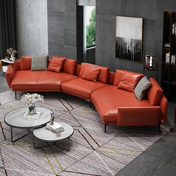 Living landscape set design modern sofa corner sofa sofa U-shape leather sofa couch