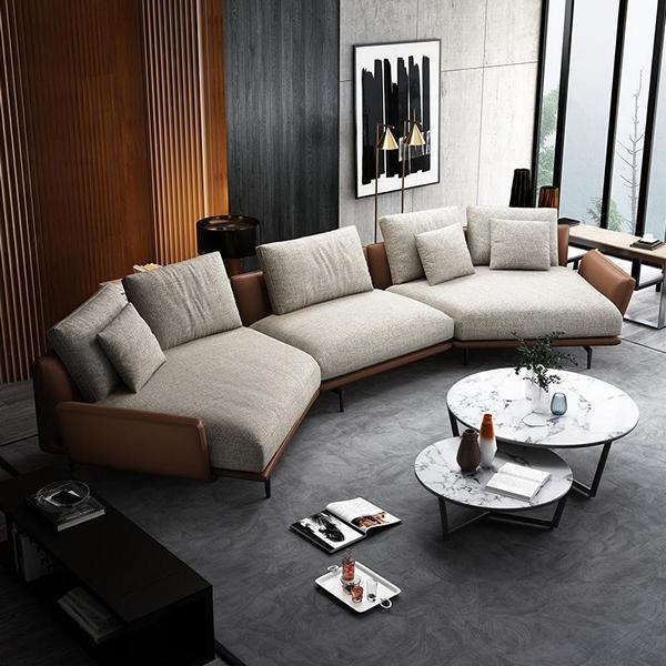 Corner Sofa U Shape Fabric Couch Living Set Design Modern Sofa Trapezoid New