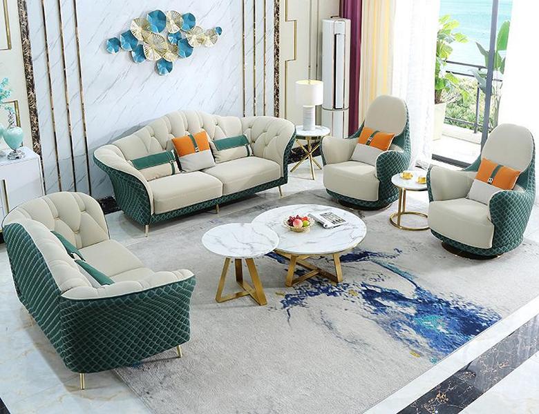 Sofa Set Big Set 3+2+1+1 Seater Leather Sofa Couch Set Design Couches New