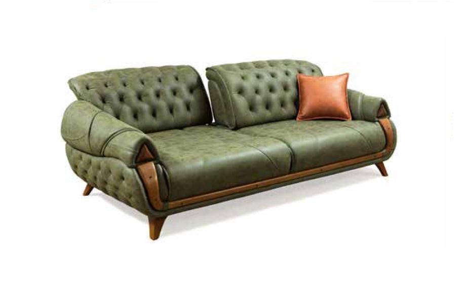 Classic Three Seater Sofa Couch Upholstery Furniture Living Room 3 Seat