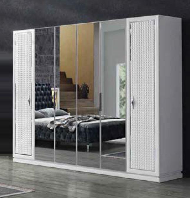 Closet cabinet mirror wood furniture cabinets wardrobe wood