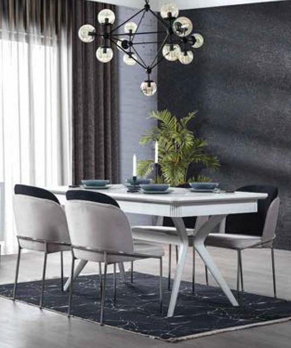 Dining table group 4x chairs dining set chair set table 5pcs.