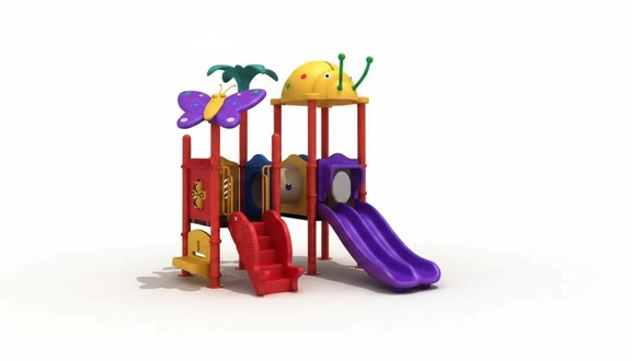 Children\'s area with slides Entertainment for children Garden Playgrounds