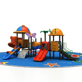 Animal-style children\'s playground Garden playground Play tower Slide