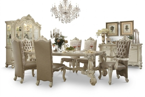 Royal 7pcs Dining Room Set Baroque Rococo Table 6x Chairs Chair new