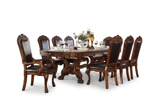 Royal Dining Table + 8x Chairs Complete Dining Table Chair 9pcs Set