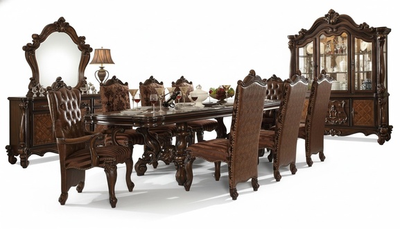 Royal Dining Table Wood Luxury Tables Baroque Rococo Dining Room Antique Style