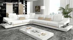 Living Room Modern Design Sofas Couches Eleganc L-Shape Corner Sofa Fabric Couch New
