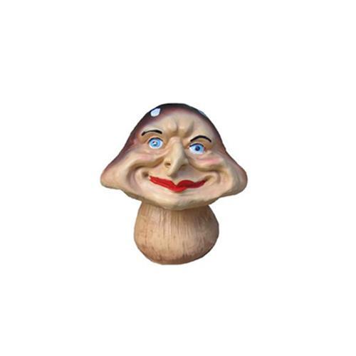 Decorative sculpture designed as an original colored mushroom with a face 17cm