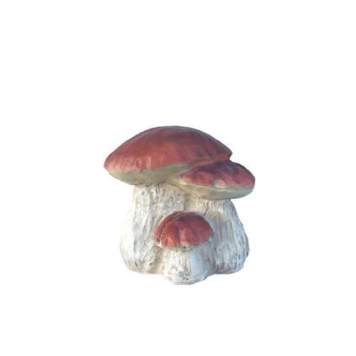 Decorative sculpture designed as an original colored three mushrooms 25cm L44