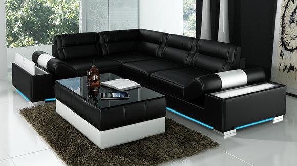 Leather Sofa Couch Living Landscape Corner Sofa Set Design Modern Sofa L6001B