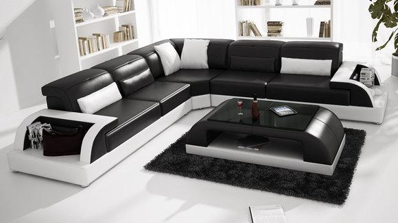 Leather sofa couch living landscape corner sofa corner set design modern sofa L6012B