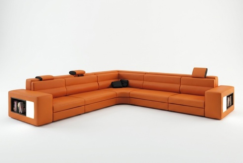 L Shape Modern Corner Sofa Couch Upholstery Leather Design Sofa Set Living Room Landscape