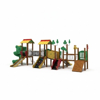 Labyrinth play tower with slides Climbing equipment Outdoor playgrounds
