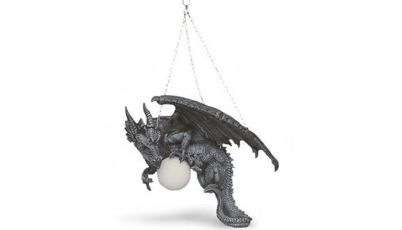 Classic style lamp with a dragon figure made of acrylic material, model - 6818