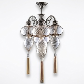 Lamps ceiling chandeliers lustres ceiling light glass silver new