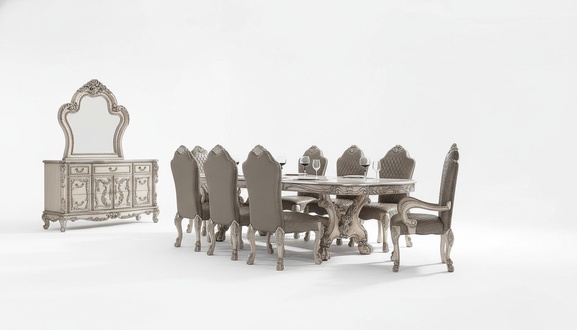 Large knight table baroque dining table xxl 345cm wood tables classic furniture new