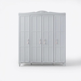 Large wardrobe children\'s cupboard cupboard wood white wooden cupboard modern