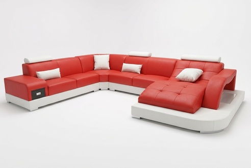 Leather corner sofa corner living landscape set modern design couch new sofas USB new