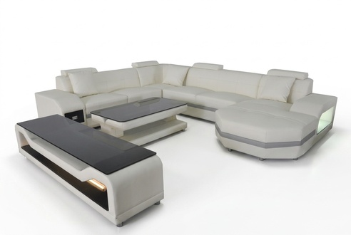 Leather corner sofa upholstered couches living landscape luxury set corner sofas couch