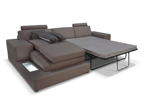 Leather couch living landscape corner set design modern sofa L-shape sleep couches