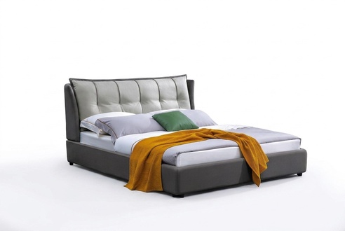 Leather Design Bed Double Luxury Marriage Modern Hotel Frame Sleep Room Beds
