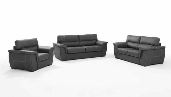Leather Design Couch Upholstery Seat Set Sofa Sets 3+2+2 Leather Sofas New