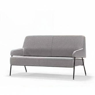 Leather Sofa 2-Seater Modern Furniture Designer Luxury Sofa Gray Blue