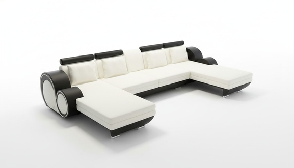 Leather sofa Berlin U-shape + USB leather corner sofa leather corner couch sofa set XXL recliner