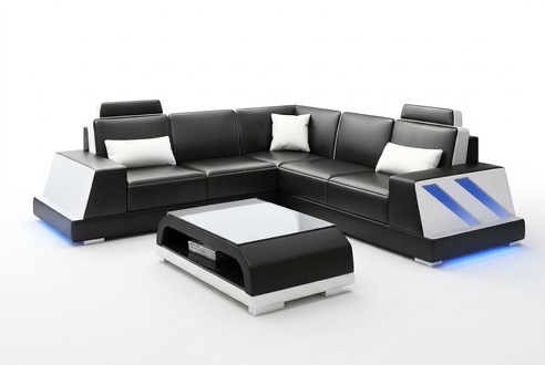 Leather Sofa Corner Couch Upholstered Set Sofa Couch Corner Set Living Area Upholstery